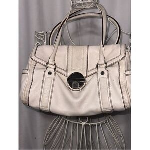 Nice MIchael Kors Westbury Shoulder Bag Leather Purse cream White some wear Good